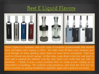 E Liquid Flavors