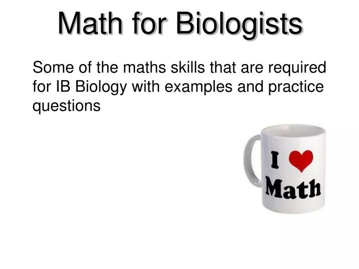 math for biologists