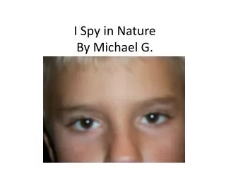 i spy in nature by michael g