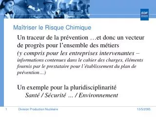 ma triser le risque chimique