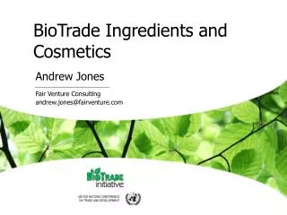 BioTrade Ingredients and Cosmetics