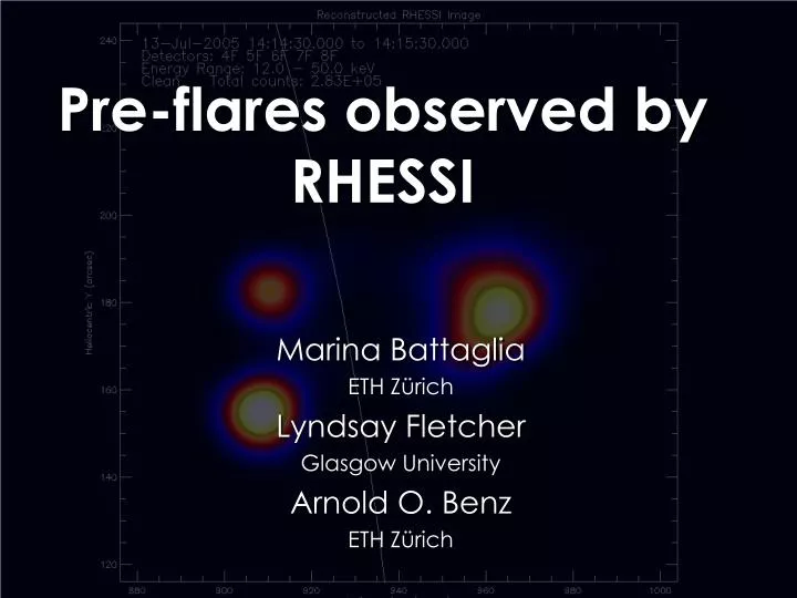 pre flares observed by rhessi