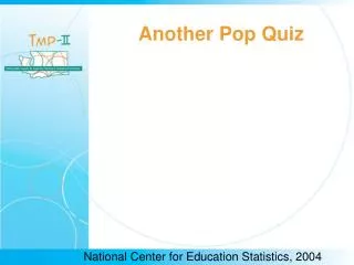 Another Pop Quiz