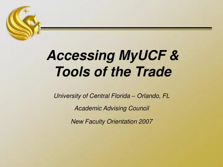 accessing myucf tools of the trade