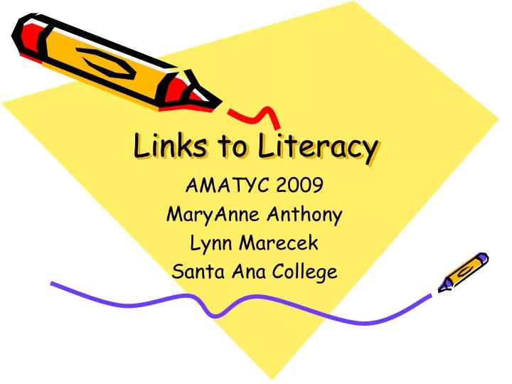 links to literacy