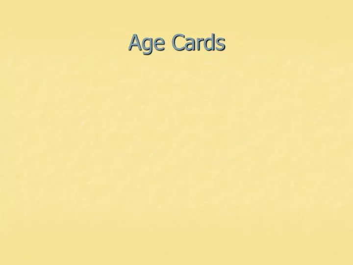 age cards