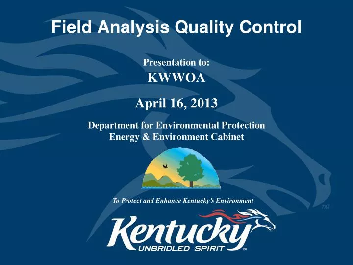 field analysis quality control