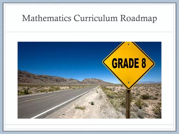 mathematics curriculum roadmap