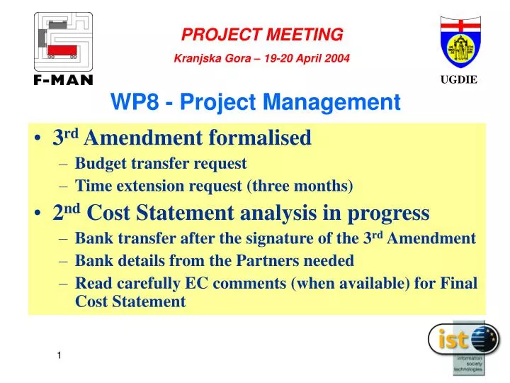 wp8 project management