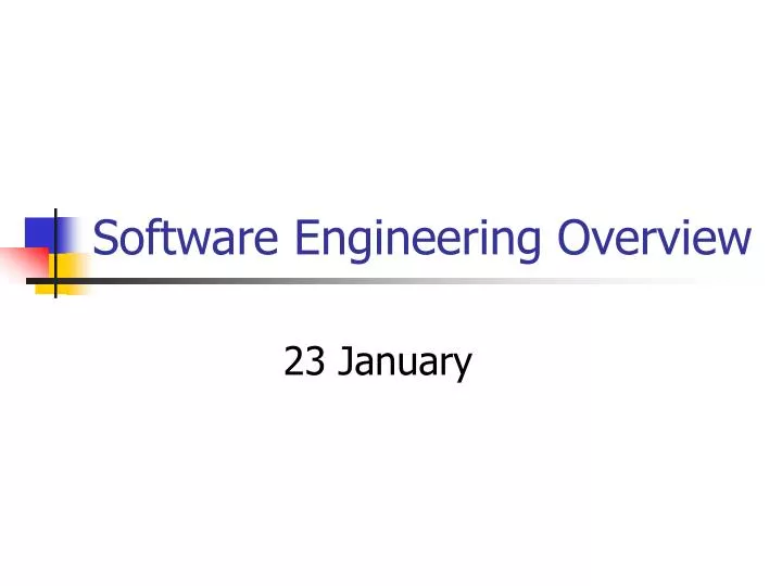 software engineering overview
