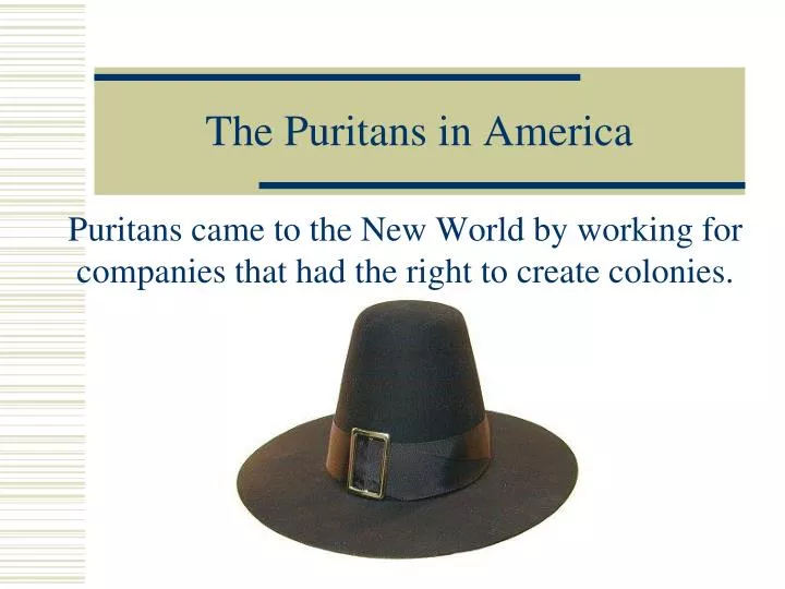 the puritans in america