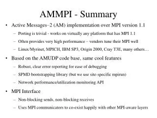 AMMPI - Summary