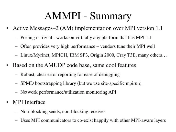 ammpi summary