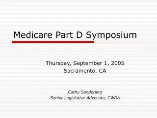 Medicare Part D Symposium