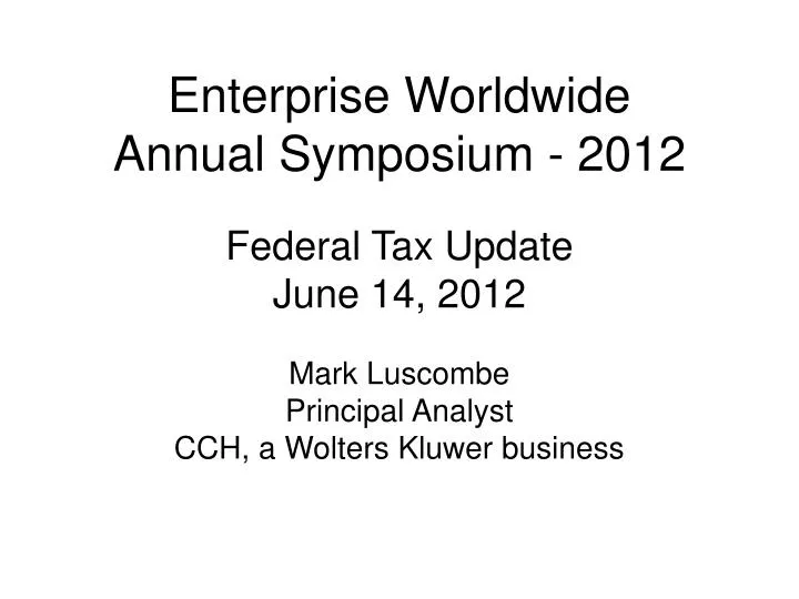 enterprise worldwide annual symposium 2012