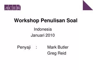 workshop penulisan soal