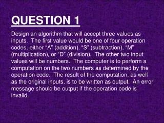 QUESTION 1