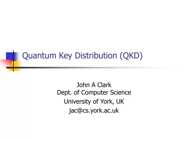 quantum key distribution qkd