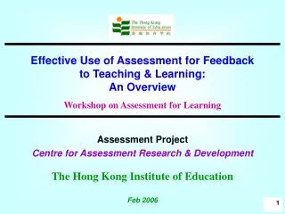 Assessment Project Centre for Assessment Research &amp; Development