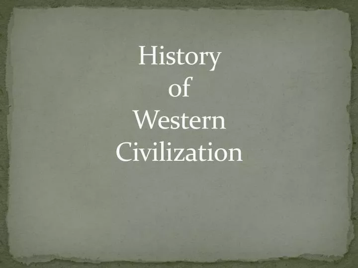 history of western civilization