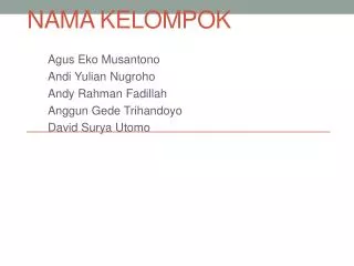 nama kelompok