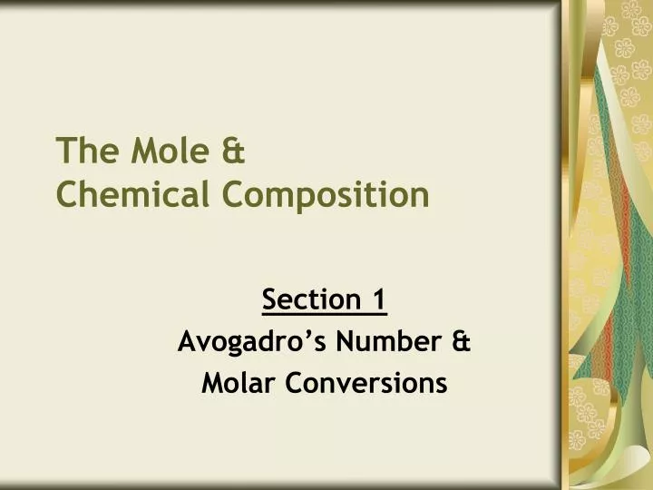 the mole chemical composition