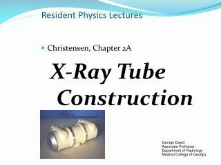 Resident Physics Lectures