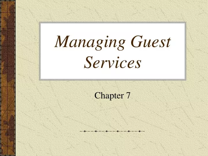 managing guest services