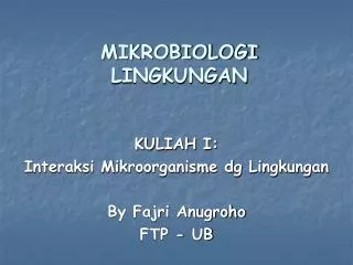 mikrobiologi lingkungan