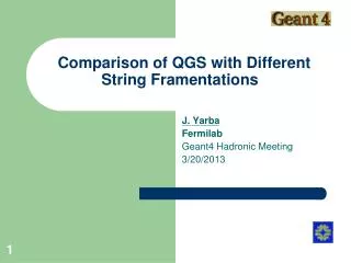 Comparison of QGS with Different String Framentations