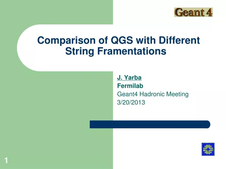 comparison of qgs with different string framentations