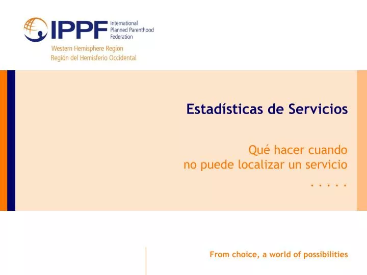 estad sticas de servicios