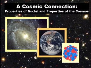 A Cosmic Connection: Properties of Nuclei and Properties of the Cosmos