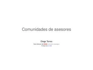 comunidades de asesores
