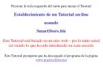 Establecimiento de un Tutorial on-line usando SmartStore - slide 1