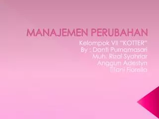 manajemen perubahan