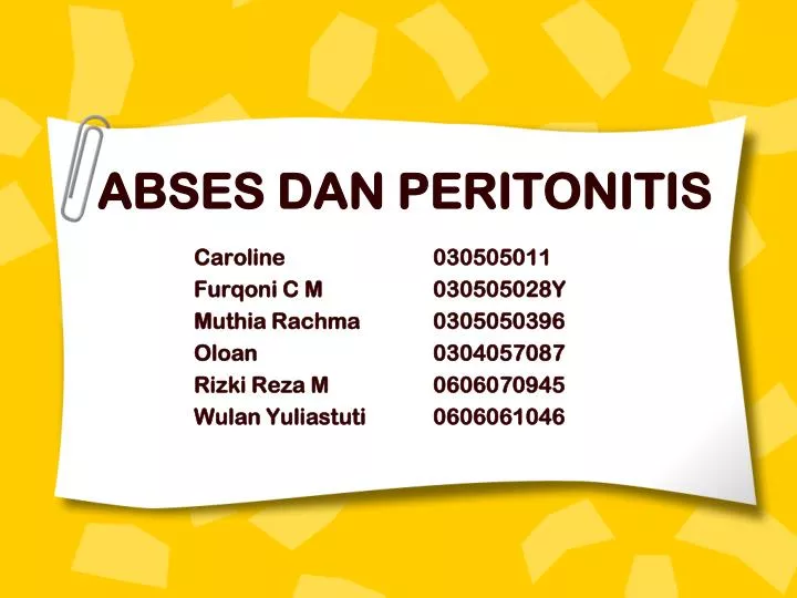 abses dan peritonitis