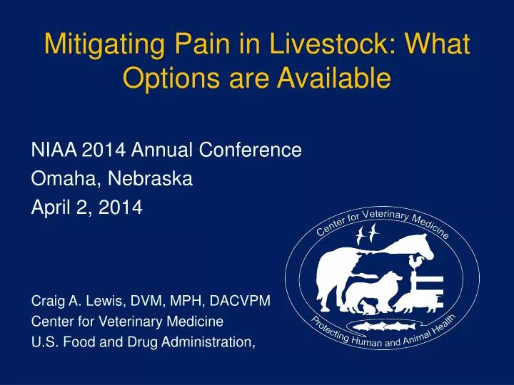 mitigating pain in livestock what options are available