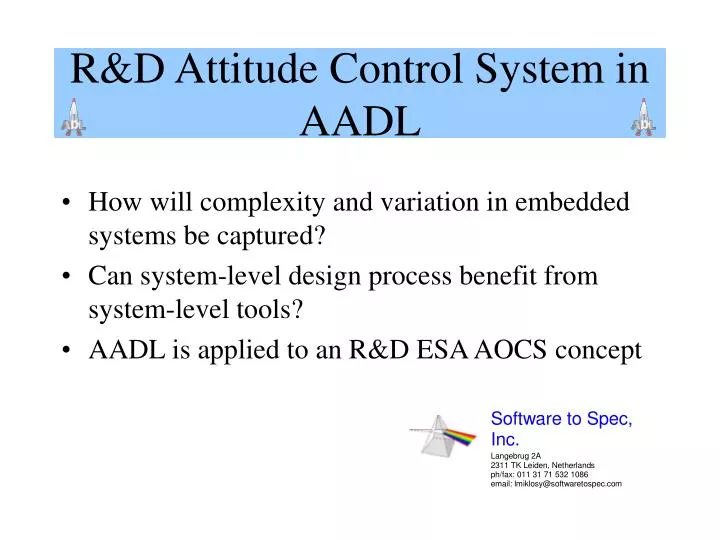 r d attitude control system in aadl