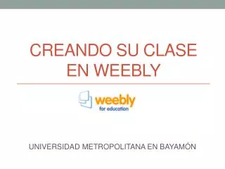 creando su clase en weebly