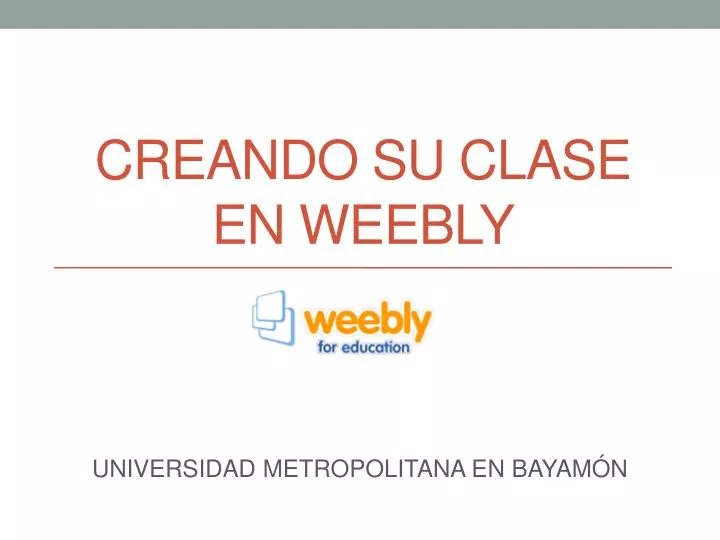 creando su clase en weebly