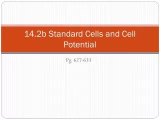 14 2b standard cells and cell potential