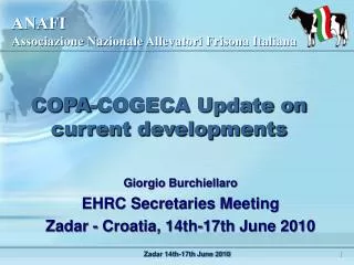 COPA-COGECA Update on current developments