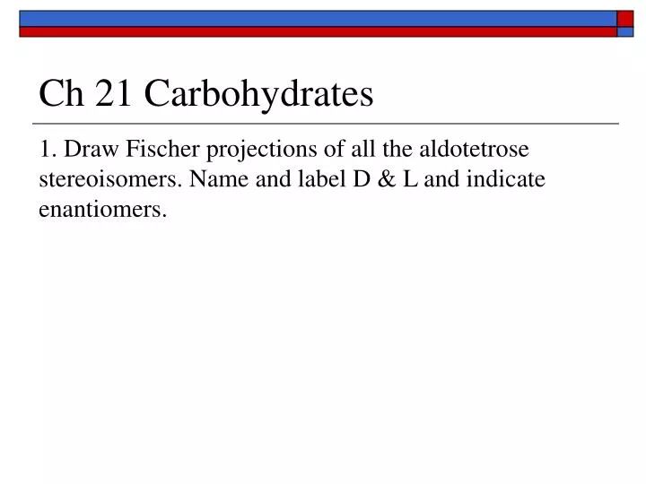 ch 21 carbohydrates