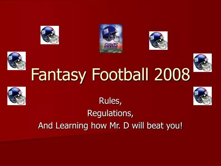 fantasy football 2008