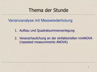 thema der stunde