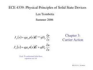ECE 4339: Physical Principles of Solid State Devices