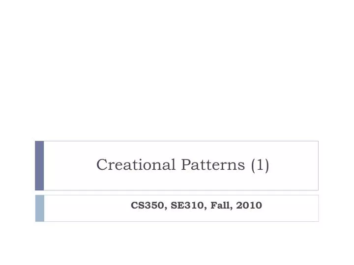 creational patterns 1