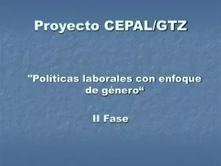proyecto cepal gtz