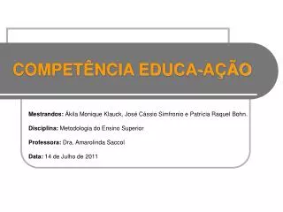 compet ncia educa a o
